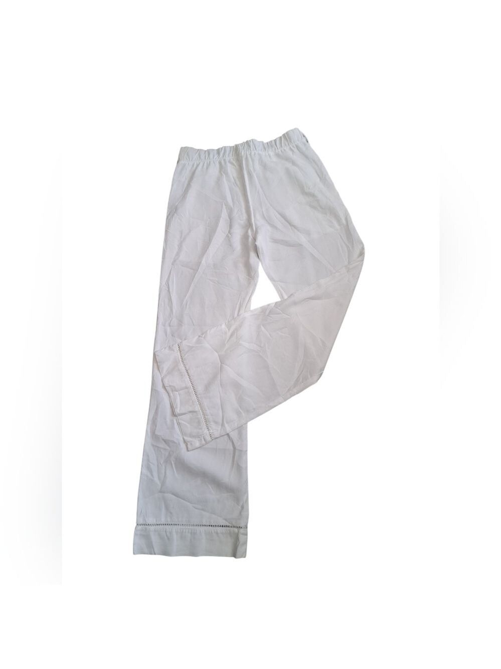 Anthropologie CLOTH & STONE summer white Tencel light beachy pants flare leg XS
